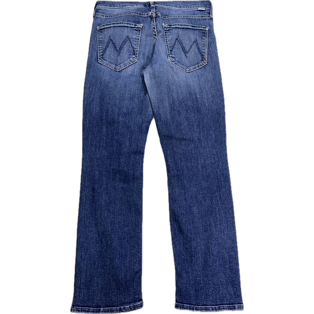 Mother The Mid Rise Dazzler Ankle Jeans On The Edge Blue Straight Leg Size 30 - Picture 2 of 13